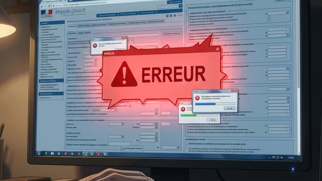 La plateforme numérique impots.gouv.fr et ses erreurs bloquantes